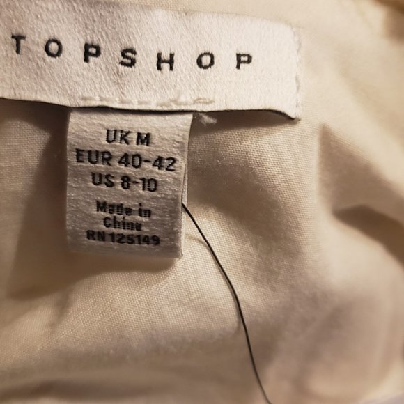 Women's Topshop Jonas Faux Shearling Jacket, (Med)- Ivory - Picture 4 of 4